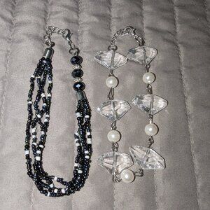 $1 with Bundle ~ Lot of 2 Beaded Bracelets 5847